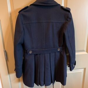 Vintage Burberry Blue Label Navy blue duffle style pea coat size 4-6
